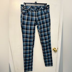 3/$20 blue plaid cotton pants